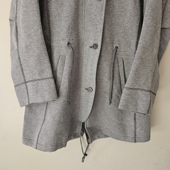 OSKA Gray Outerwear Long Sleeve Hooded Full Zipper Coat Size 1 US 6/8 - Picture 10 of 11